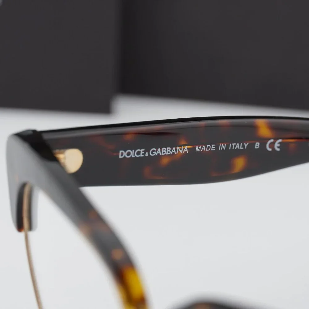 Dolce & Gabbana DG3247 502 Cat Eye Eyeglasses - Havana/Gold 53mm